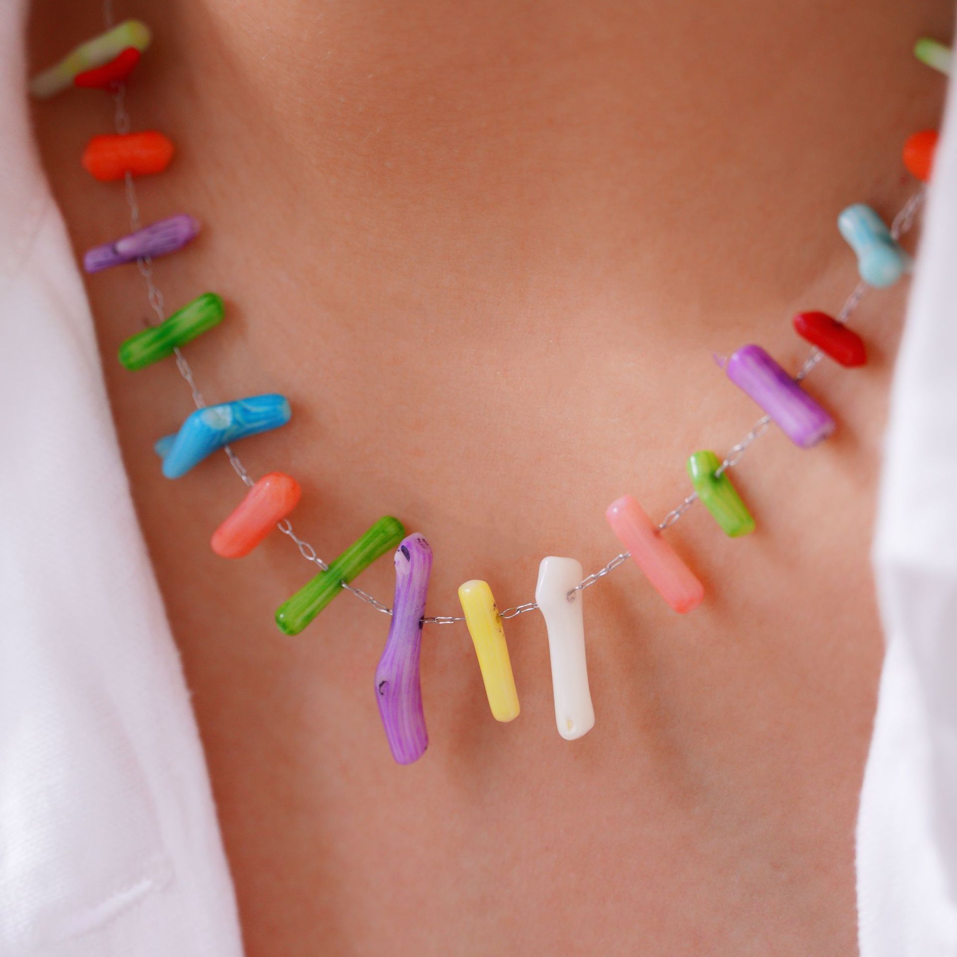 Elegant Lady Streetwear Natural Stone Titanium Steel Geometric Plating Women's Jewelry Set display picture 2