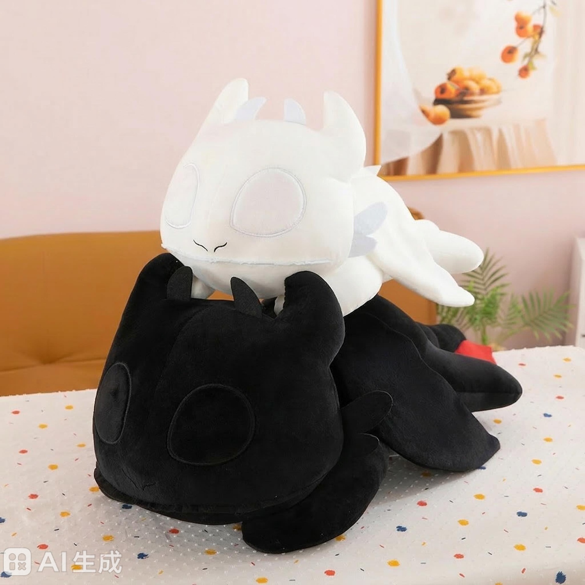 小飞龙毛绒玩具无牙仔黑白趴款可爱公仔抱枕礼物卡通玩偶