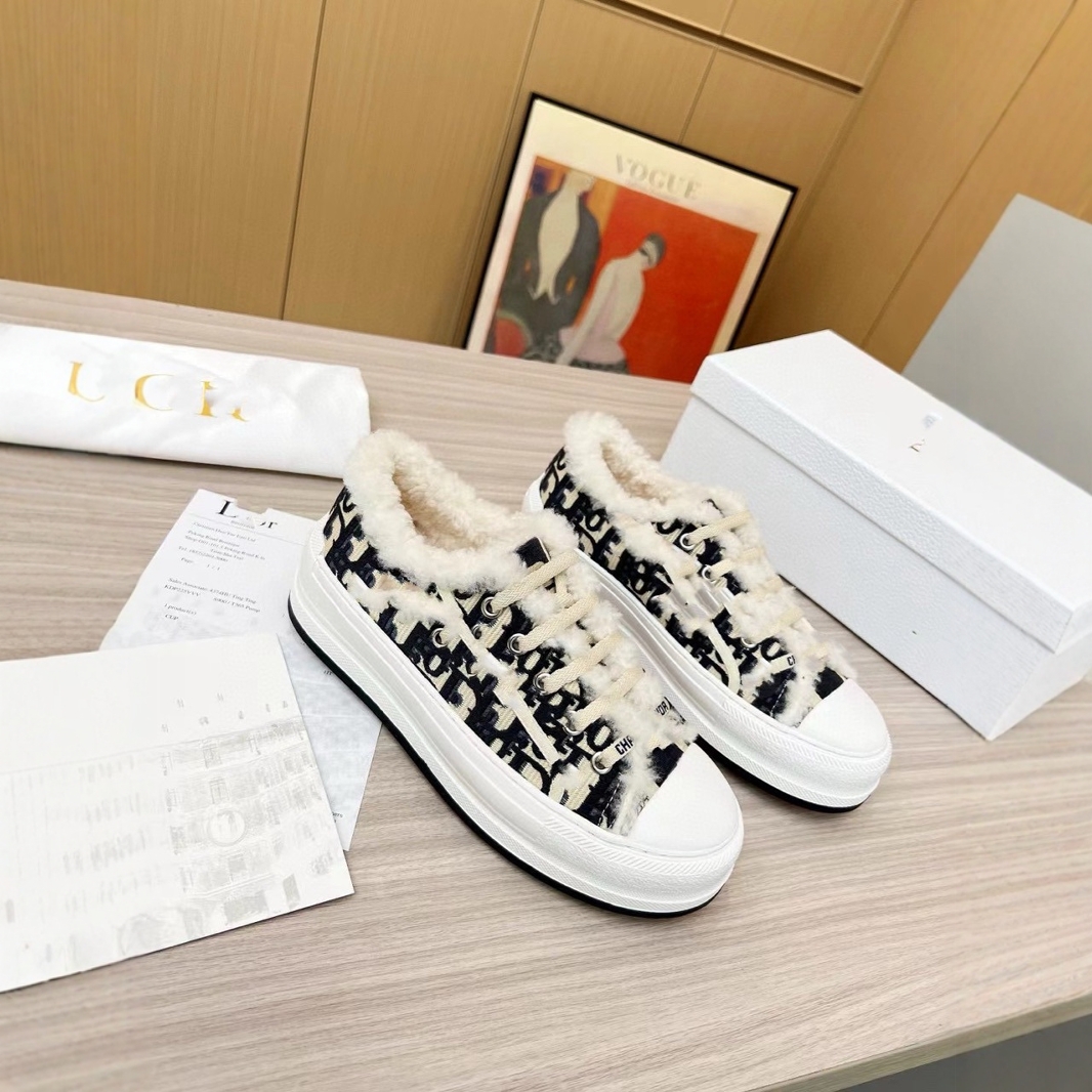 Demi-season keep warm fashionable white sneakers platform