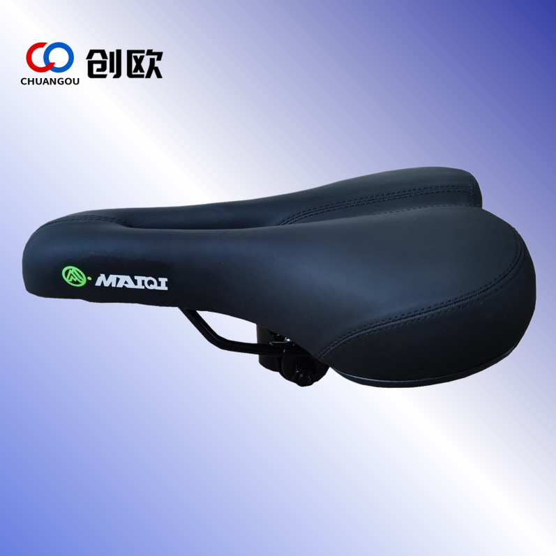 Asiento de bicicleta de montaña, cojín de asiento hueco de esponja gruesa para ciclismo, cojín de asiento con orificio central de 128 mm, sillín de bicicleta de PU