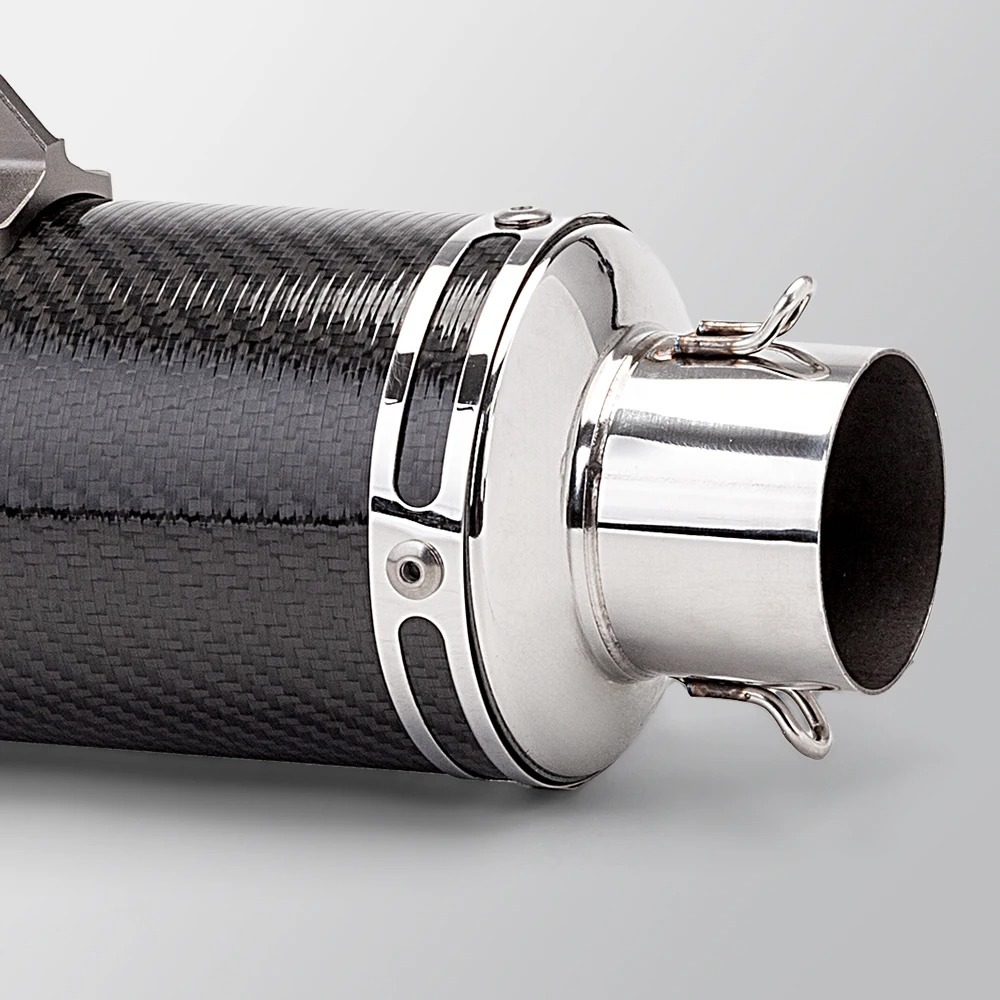 Universal Motorcycle Modified Exhaust Pipe Tail Section Carbon Fiber Tail Throat Exhaust Non-Destructive Installation for Monkey 110/Monkey