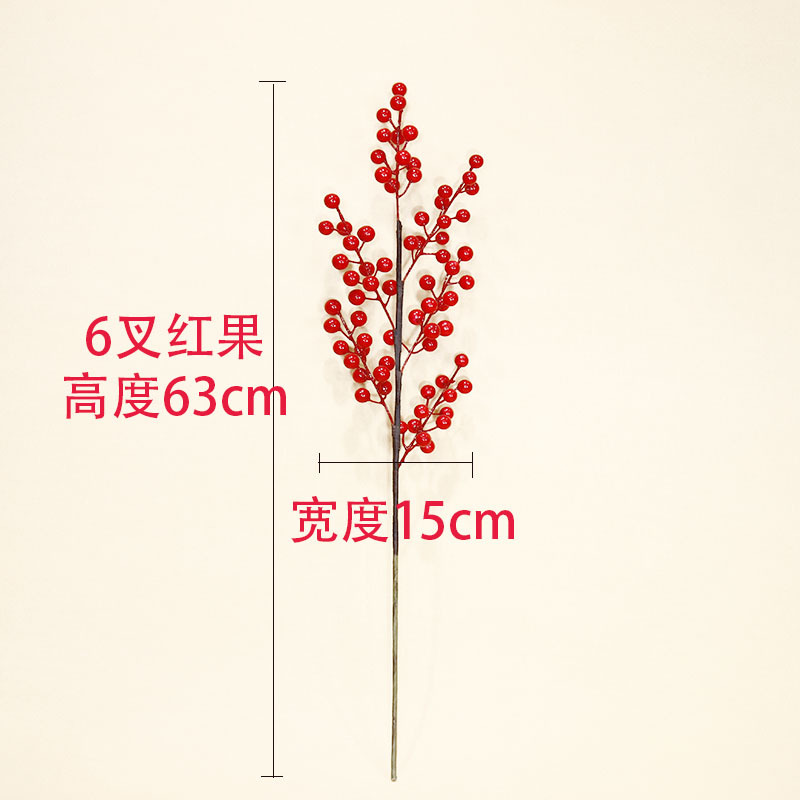 6 포크 레드 과일