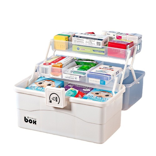 Medicine box, home medicine storage box, household small medical first aid box, large capacity storage box
