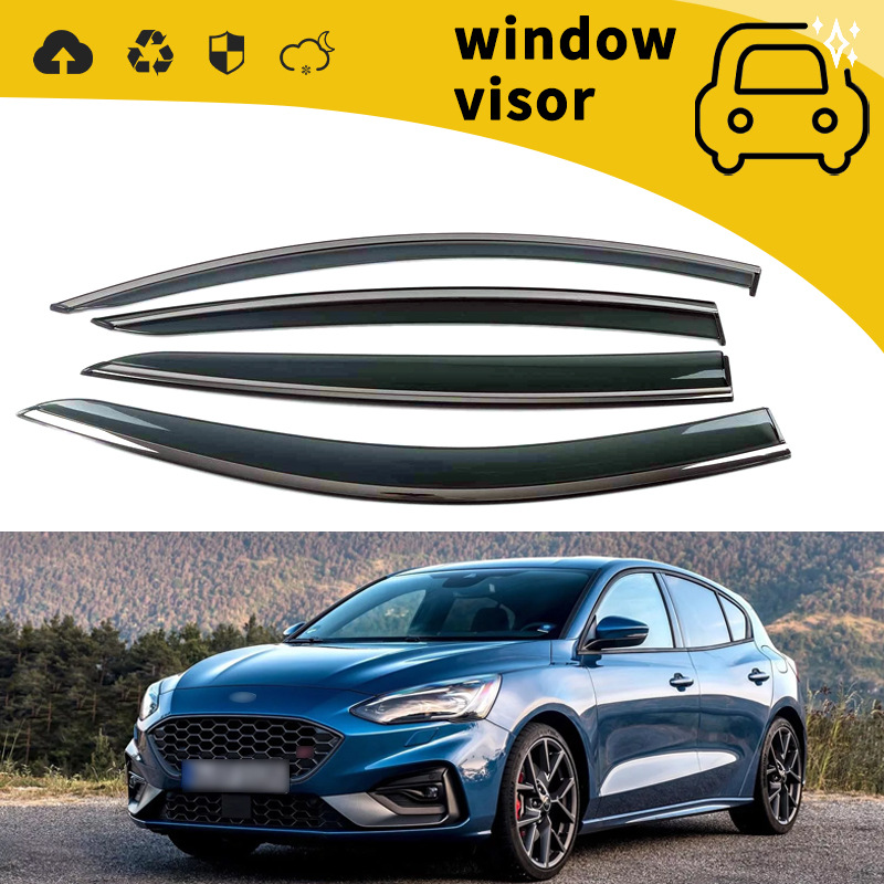 适用于 07-19款福特福克斯雨挡车门晴雨挡车窗雨眉挡雨板改装饰