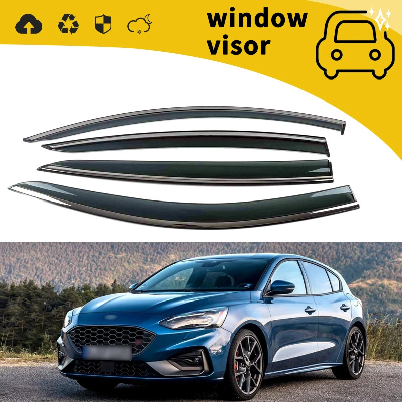 Подходит для Ford Focus 2007–2019, дефлектор/ветровик дождя на окно, модификационная накладка