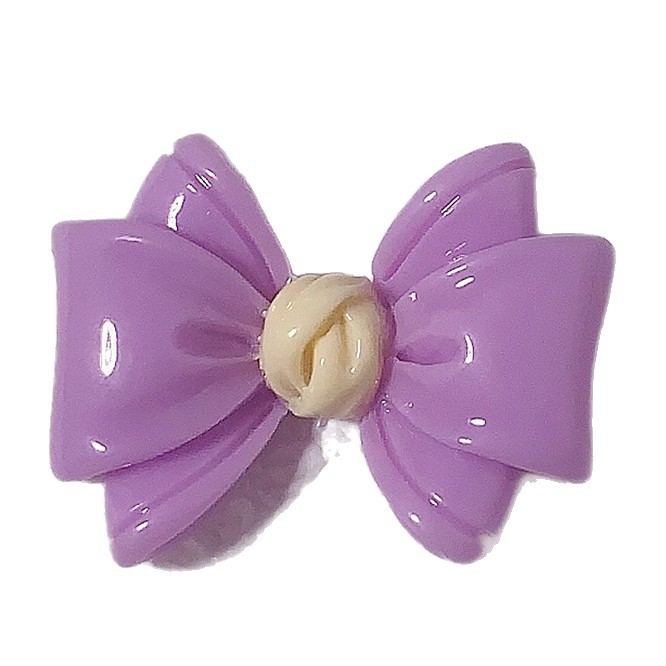 Nuevos accesorios de resina de color macaron de lazo de dibujos animados