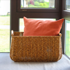 凰圖新款環保PP仿藤編織筐手工編織l籃臥室客廳置物大容量收納籃