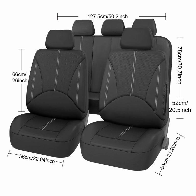 Cross-Border Universal Car Seat 9-Piece Set Pu Leather Car Four-Season Universal Seat Cushion Cover Export Amazon Hot Sale