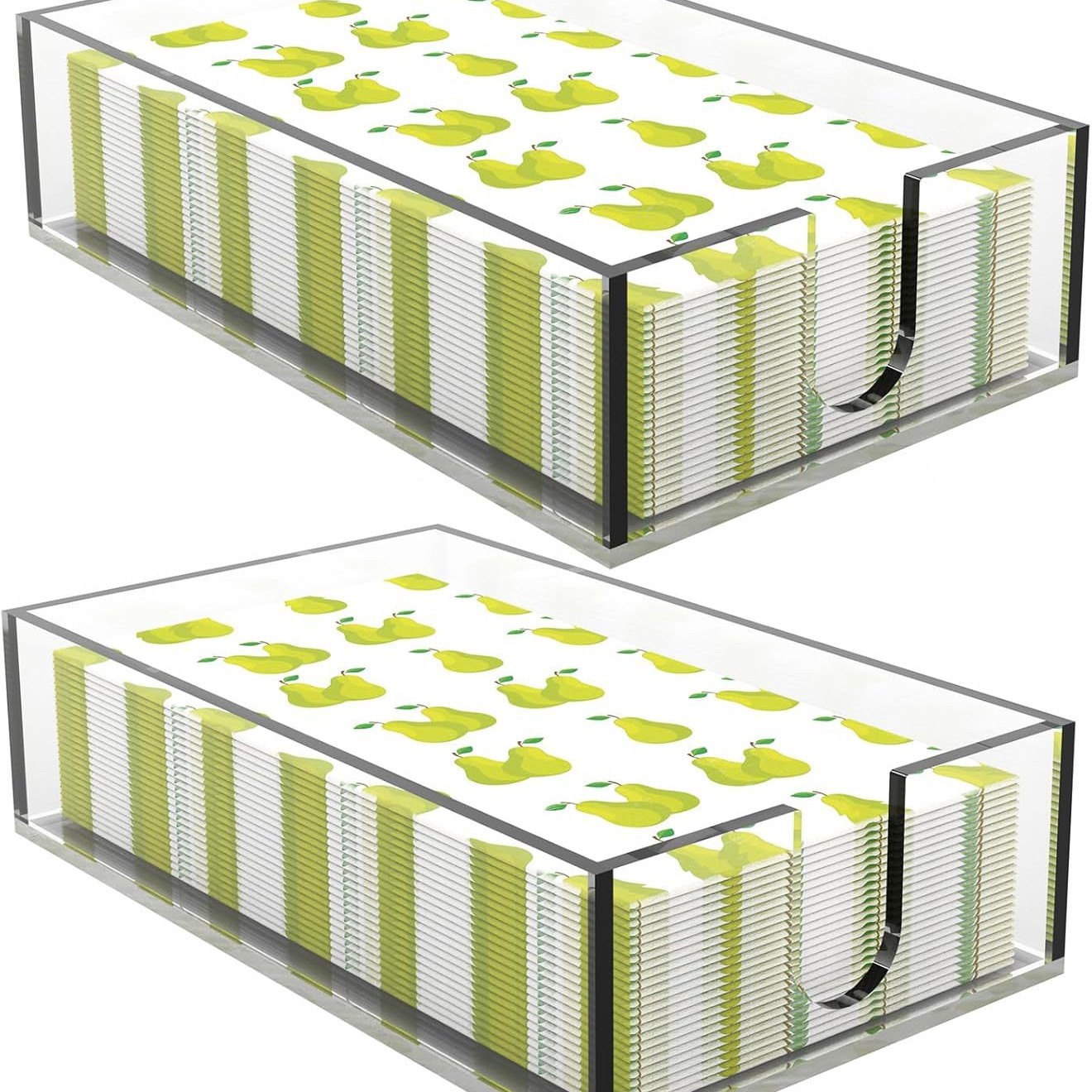 跨境热销透明亚克力纸巾架 餐巾纸巾收纳盒台面抽纸盒存储托盘