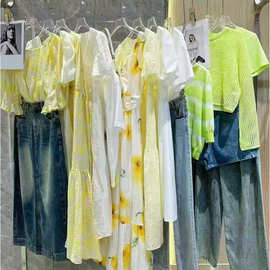 25年夏装依目了然品牌撤柜系列货直播间实体店品牌走份尾货批发