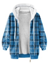 G 16341 Fleece Print Hooded Jacket ë�qӡȾ�Bñ���� �羳���l