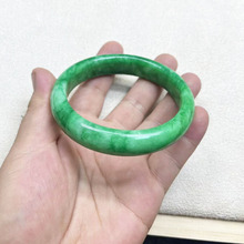 圆条扁条玉石绿扳指指环复古翡翠巴山老玉扳指古玩工艺品玉器