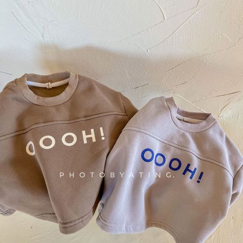  new children's clothing autumn and winter clothing children's winter Korean style fleece sweatshirt girls and boys bottoming shirt 21895