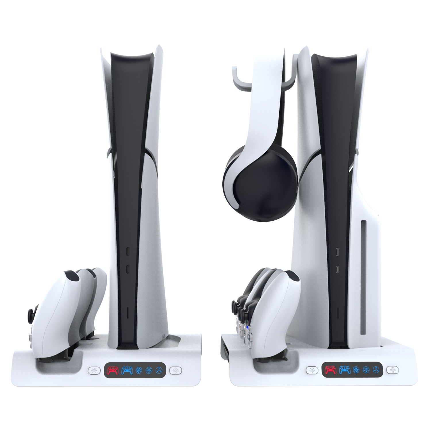 Base de carga de la manija del anfitrión Delgado Ps5 Aplicable a la base de carga ligera colorida multifuncional del anfitrión PS5