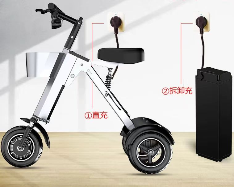 Cross-Border Folding Electric Vehicle, Small Electric Tricycle, Household Vehicle, Outdoor Mobility Aid, New Model Electric Scooter