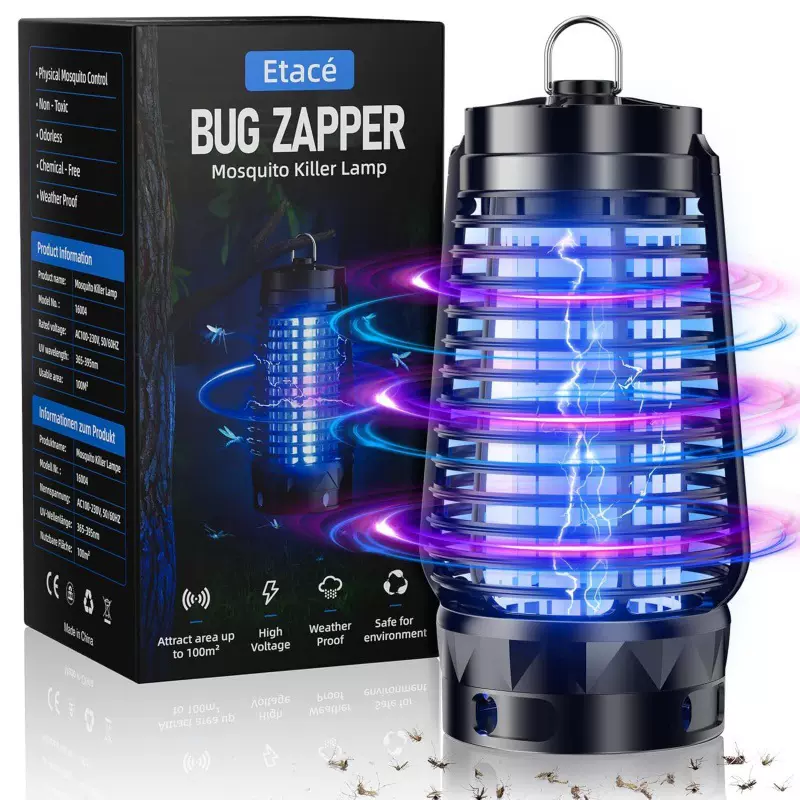 亚马逊跨境批发led家用捕蚊灯 室内紫光诱蚊电击式灭蚊灯粘蚊神器