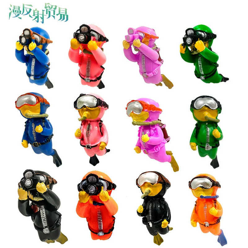 Декорация-плавая фигурка Diver, 3 см, ассорти цветов для аквариума