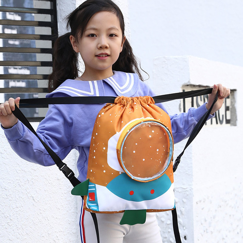 Factory Wholesale New Children's Space Swimming Bag Dry Wet Separation Storage Bag Belt Bag Dual Shoulder Bag Casual School Bag