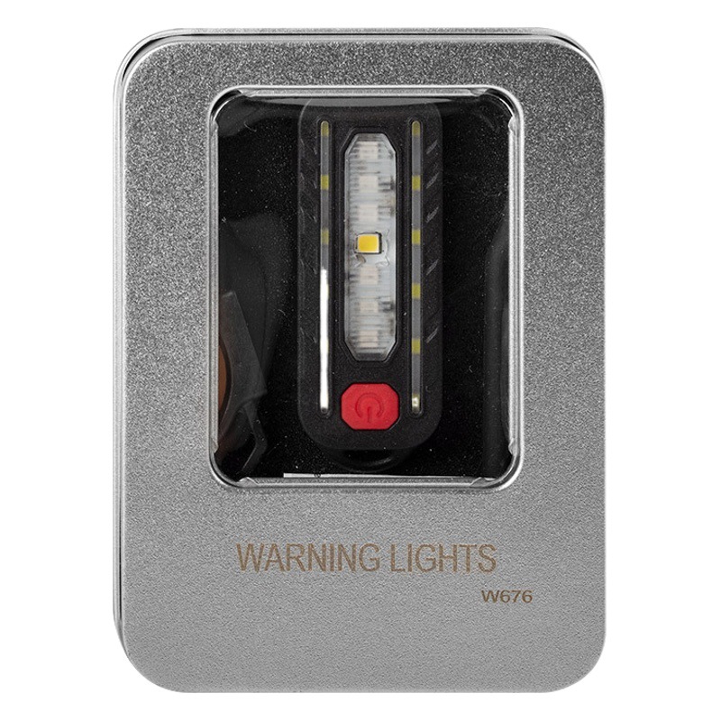 Luz de advertencia de seguridad portátil recargable con clip de pluma Luz trasera láser de bicicleta de montaña