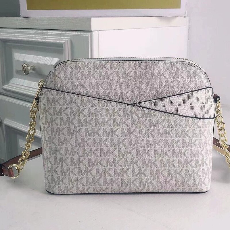 New Model Mk Shell Bag, Hot-Selling Classic Genuine Leather Small Square Bag, Fashionable and Trendy Cross-Border Shoulder Bag, Crossbody Women's Bag