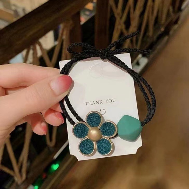 Elástico joyas de cabello de moda con frijoles frescos M anillo de cereza cuerda de cabello al por mayor de la banda de goma cabeza de 100 bolas de cabello rojo una variedad de alta elástica