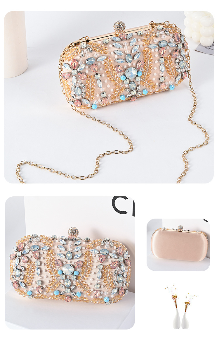 412g Weight Polyester Lining Material Lock clasp Closure Type Top Handle Strap Type Evening Bag Bags Type Daily Occasion Polyester Material Women's Backpack Backpack Geometric Pattern All Seasons Season Women's Gender Vintage Style Style Square Shape Small Size Champagne Polyester Geometric Square Evening Bags
