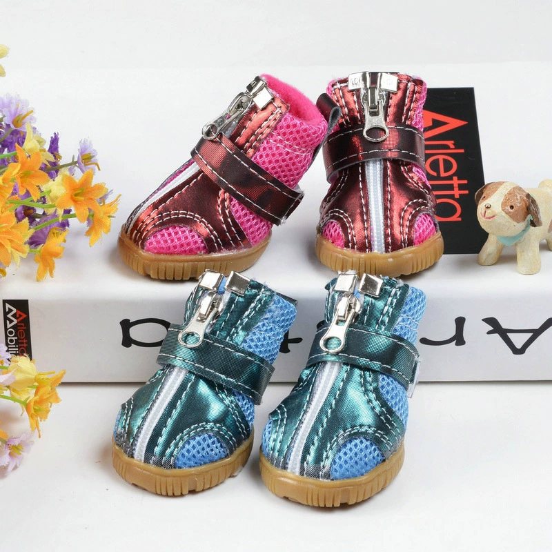 Нескользящая дышащая обувь для домашних животных на говяжьей подошве Осенне-зимняя флисовая подкладка VIP Тедди Товары для одежды для маленьких и средних собак