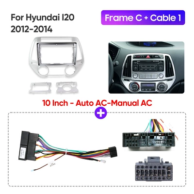 Large Screen Navigation Silver Face: DVD Navigation - frameccable1-9inch