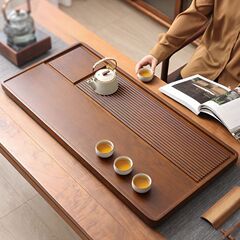 茶盘一件起批家用整块长方形茶海简约办公室干泡茶台功夫款带排水