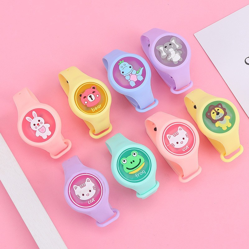 Summer Flashing Cartoon Anti-Mosquito Watch Creative New Anti-Mosquito Bracelet Children's Personalized Pattern Rotating Gyro Wristband
