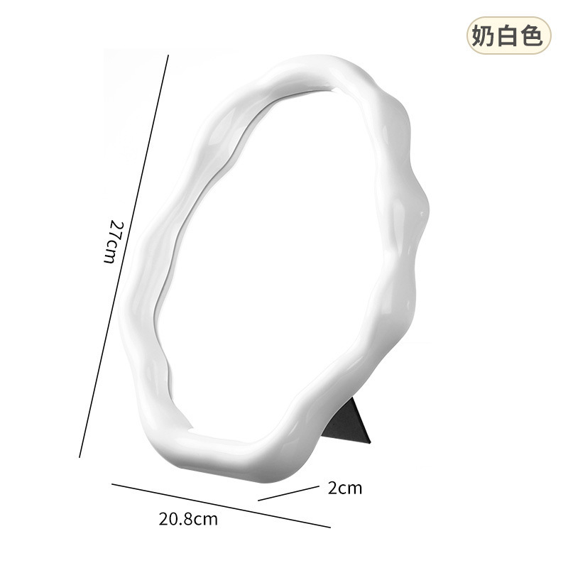 Espejo de maquillaje de nubes de forma alienígena escritorio irregular espejo pequeño vientos de crema dormitorio de estudiantes espejo de escritorio