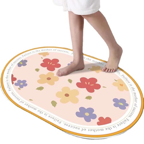 Bathroom Mat, Toilet Silicon Earthquake Mud Mat, Quick Drying Home Bathroom Mat, Non-slip Anti-slip Mat for Bathroom Entrance