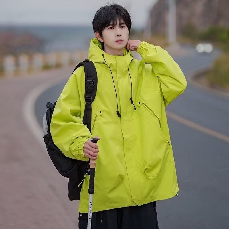Autumn New Overalls Men's Spring and Autumn Outdoor Mountaineering Weatherproof Loose Jacket Jacket for Couple Autumn New Overalls Men's Spring and Autumn Outdoor Mountaineering Weatherproof Loose Jacket Jacket for Couple