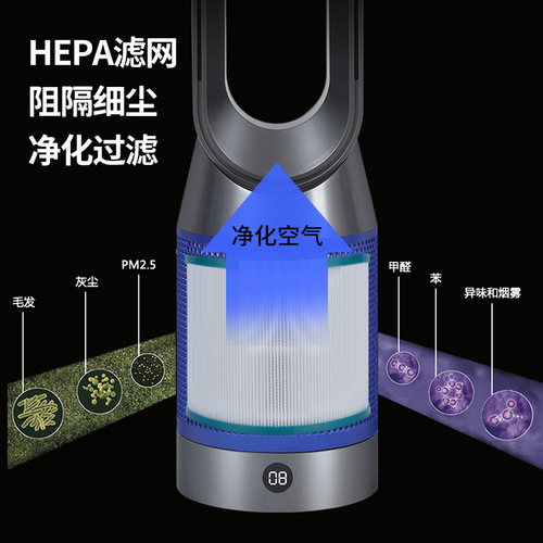 Factory cold and warm fan household heater floor air circulation purification silent bladeless fan heater 