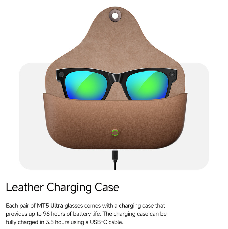 Suitable for the New Ray-Ban Meta Cross-Border Mt5Mini Smart Glasses with 8 Million Pixels, Charging Case, Dual Microphone Noise Reduction Suitable for the New Ray-Ban Meta Cross-Border Mt5Mini Smart Glasses with 8 Million Pixels, Charging Case, Dual Microphone Noise Reduction