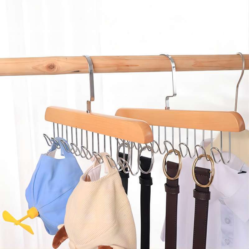 다기능 단단한 나무 옷걸이 후크 코트 후크 휴대용 고귀한 학생 옷장 넥타이 속옷 슬링 보관함