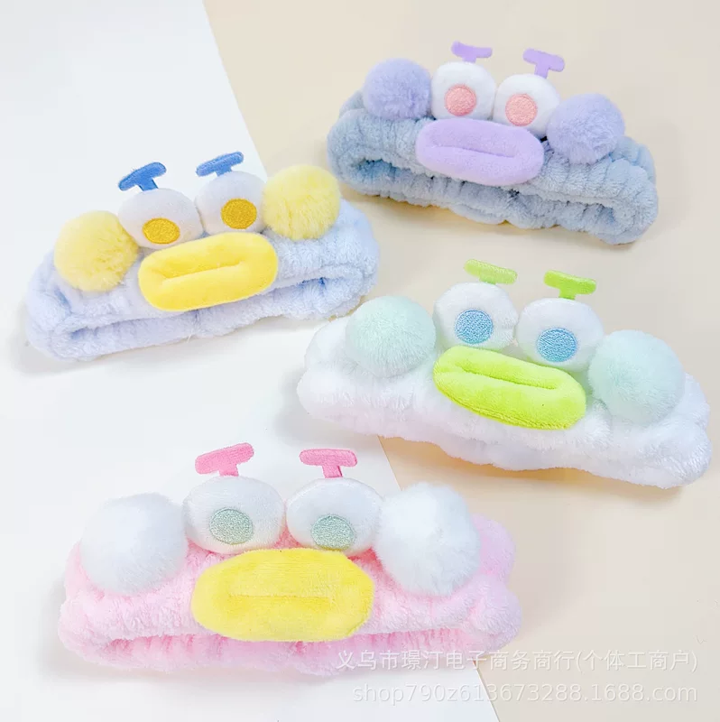 Creative cute headband for face washing, DIY
