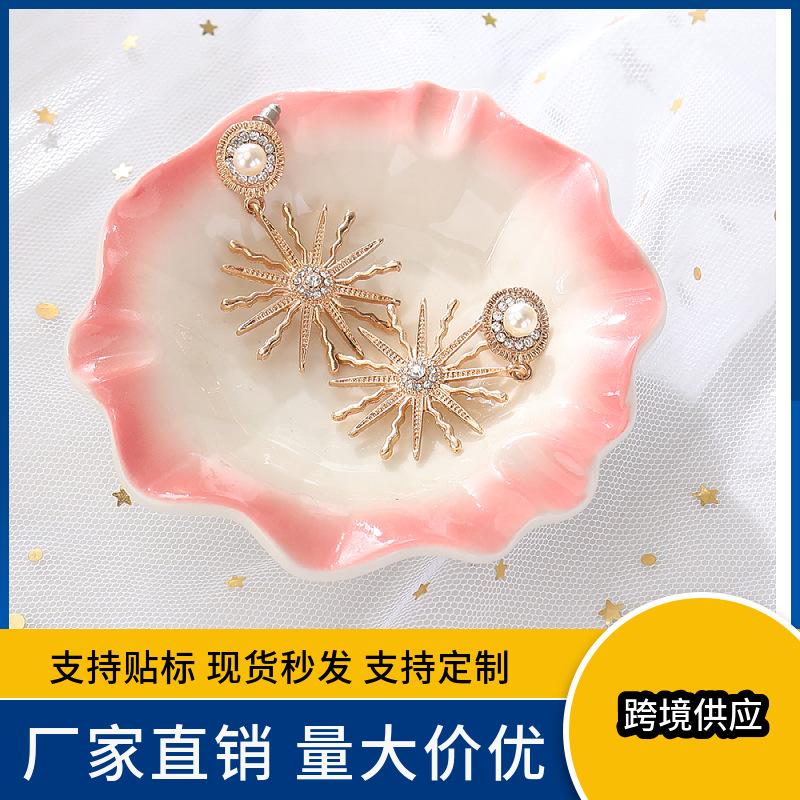 국경 간 노르딕 인 세라믹 디스플레이 사진 소품 쥬얼리 플레이트 홈 창조적 인 장식 보관 첫 보석 트레이
