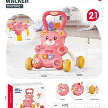 2025新款宝宝学步车婴儿手推车侧翻多功能跨境早教音乐助步车学步