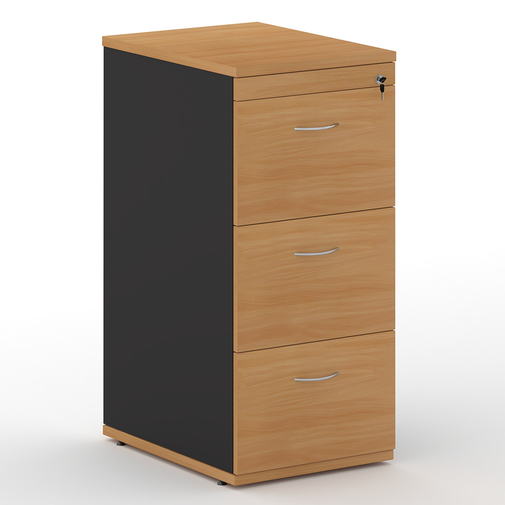 Archivador tipo cajón con cerradura archivador de oficina tres cajones armario de tres cubos simple gabinete de información de oficina financiera image 8