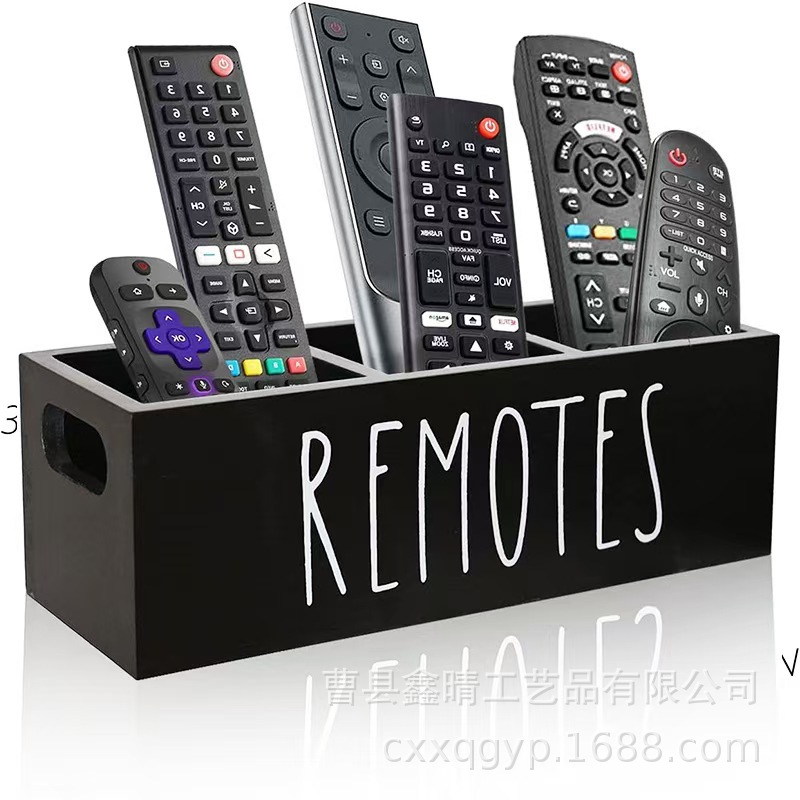 Caja de almacenamiento de control remoto de madera maciza para el hogar, caja de almacenamiento de subformato de madera junto a la cama, caja de acabado de escritorio de madera multifuncional