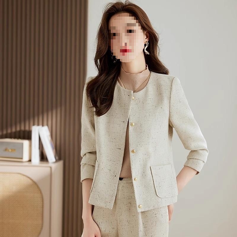 工厂直销短款西装外套女小个子春秋2025新款气质女神范职业套装|undefined
