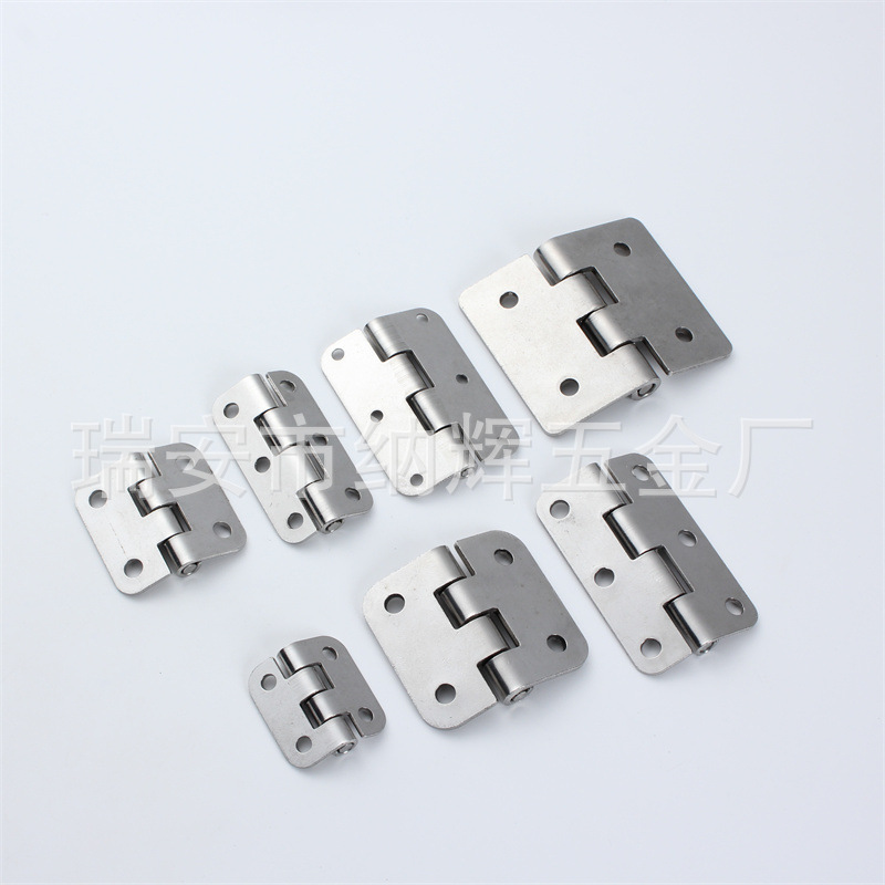 MiMi304 acero inoxidable contra agujero tipo bisagra mariposa engrosada bisagra industrial pesada bisagra maquinaria de ángulo redondeado