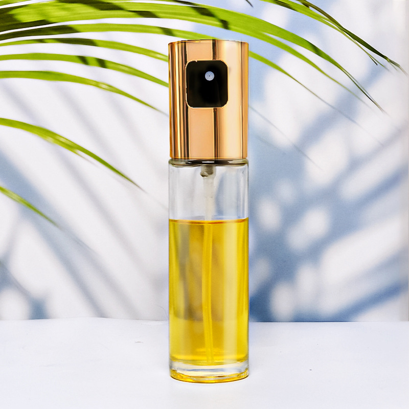 Spot olla de inyección de combustible para el hogar Botella de inyección de combustible de compresión atomizada Botella de condimento Suministros de cocina con olla de aceite de vidrio de escala