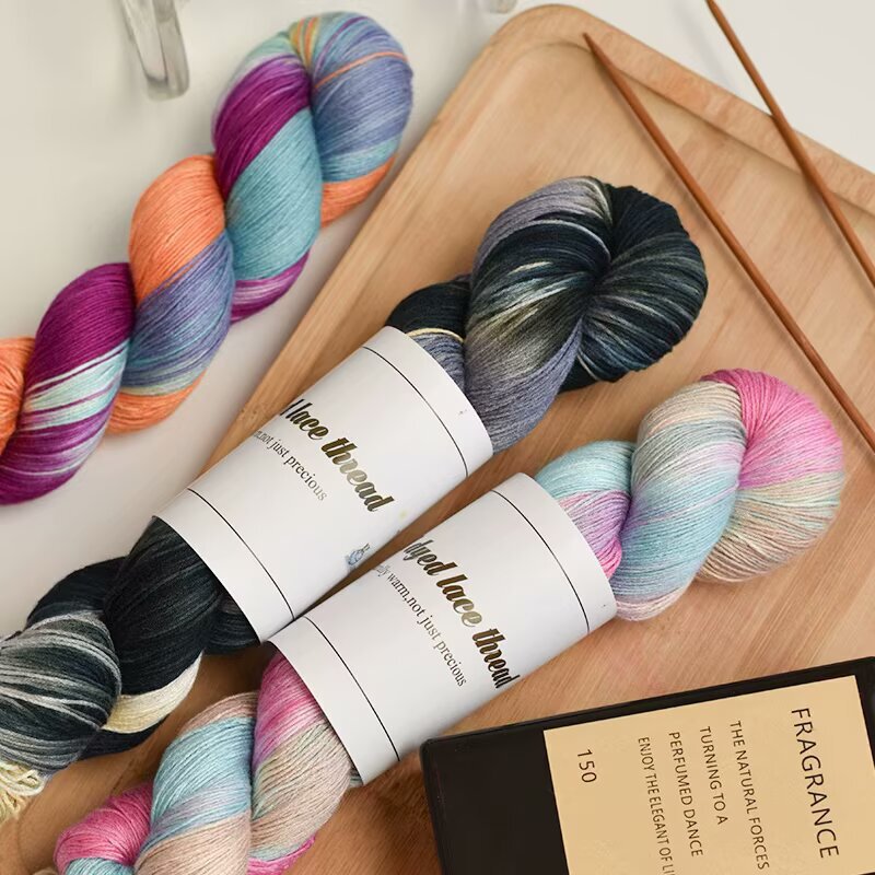 Cross-Border Wholesale No. 6 Hand-Dyed Lace Thread 100g Thread Cotton Hand-Knitted Crochet Scarf Jacket Coaster Thread