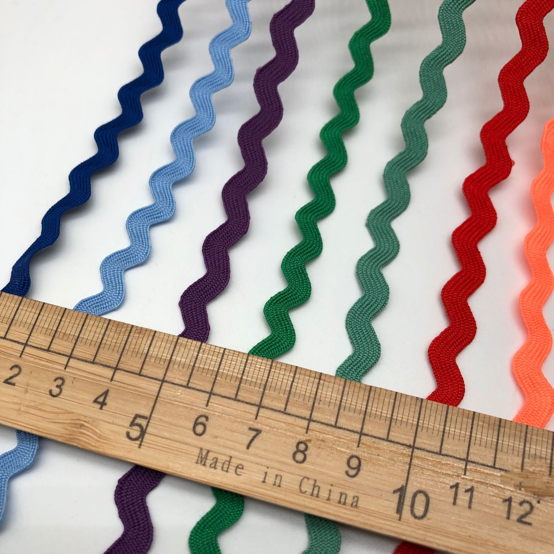 Cinta curva de poliéster reciclado RPET de 5mm de ancho con cinturón de onda con cinturón de marinero con cinturón de encaje Accesorios de vestir