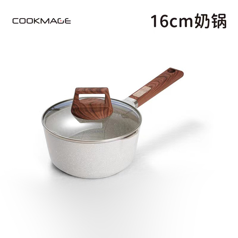 Juego de ollas conjunto completo de utensilios de cocina para el hogar juego de tres piezas Cocina de Inducción universal wok antiadherente olla sopa olla sartén combinación