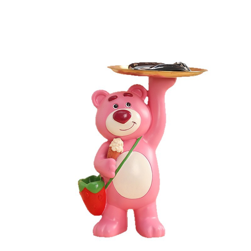 Strawberry bear key storage decoration entrance entrance Entrance home office desktop decoration housewarming gift