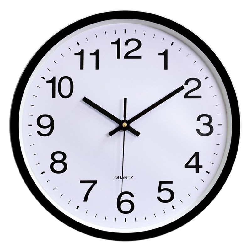 Reloj de pared de plástico, reloj de cuarzo, reloj de pared para dormitorio, sala de estar, reloj simple, reloj con logotipo personalizado, reloj de 30 cm image 1