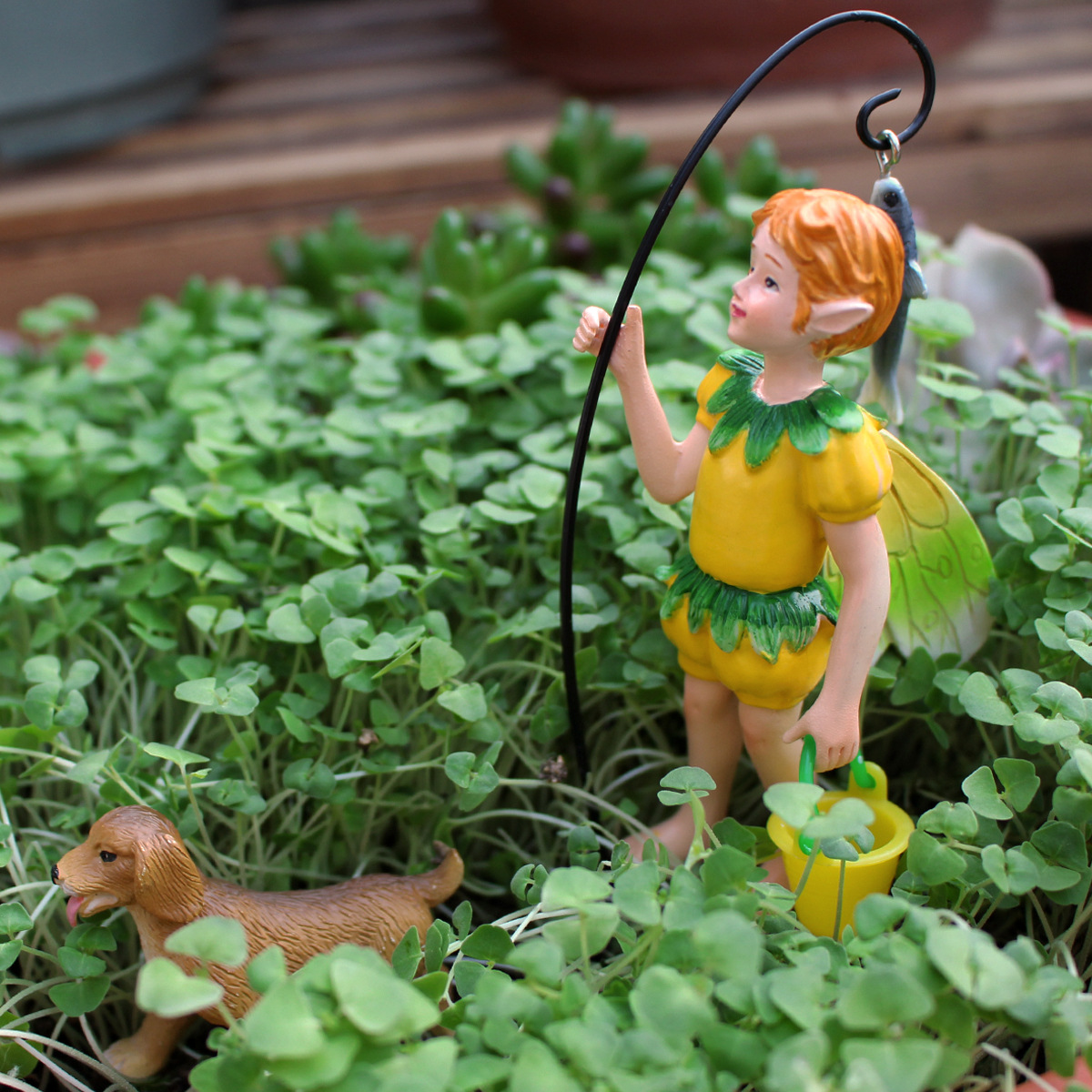  rural flower fairy Angel Garden plug-in garden terrace resin elf plug-in decoration gift